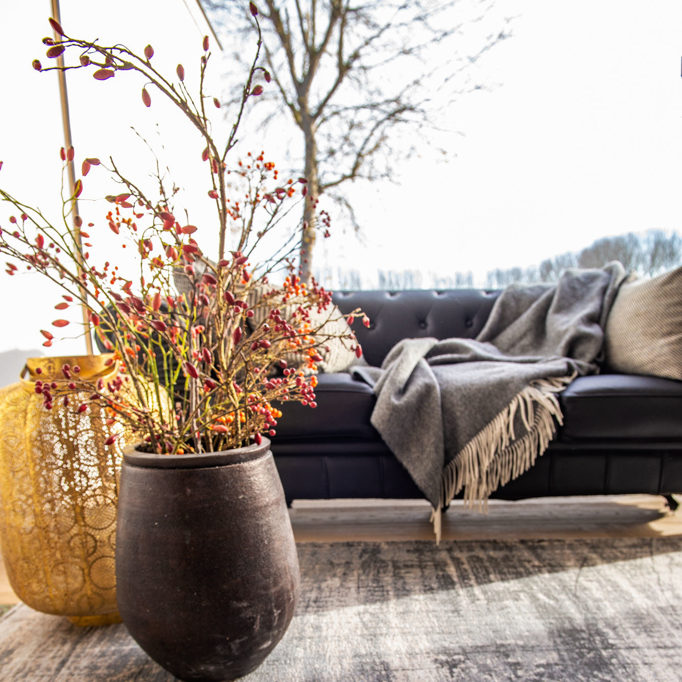 Louis de Poortere Griff Vloerkleed 170 x 240 cm - Jersey Stone