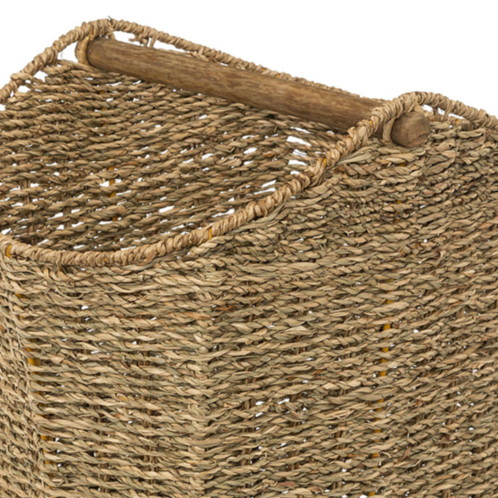 - Dérouleur papier WC avec réserve en jonc de mer tressé