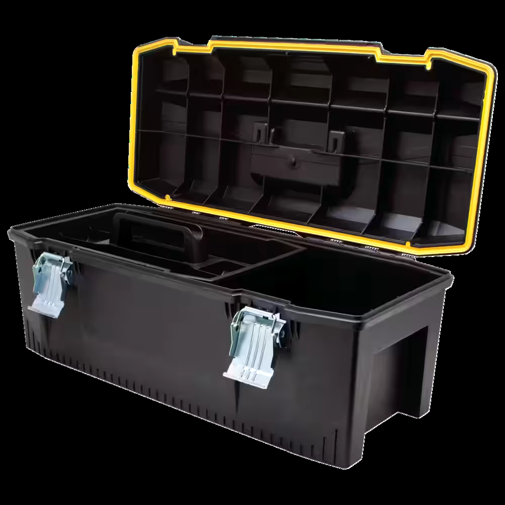 Irwin Portable Structural Foam Tool Box w/ Removable Tray, Black, 28-in