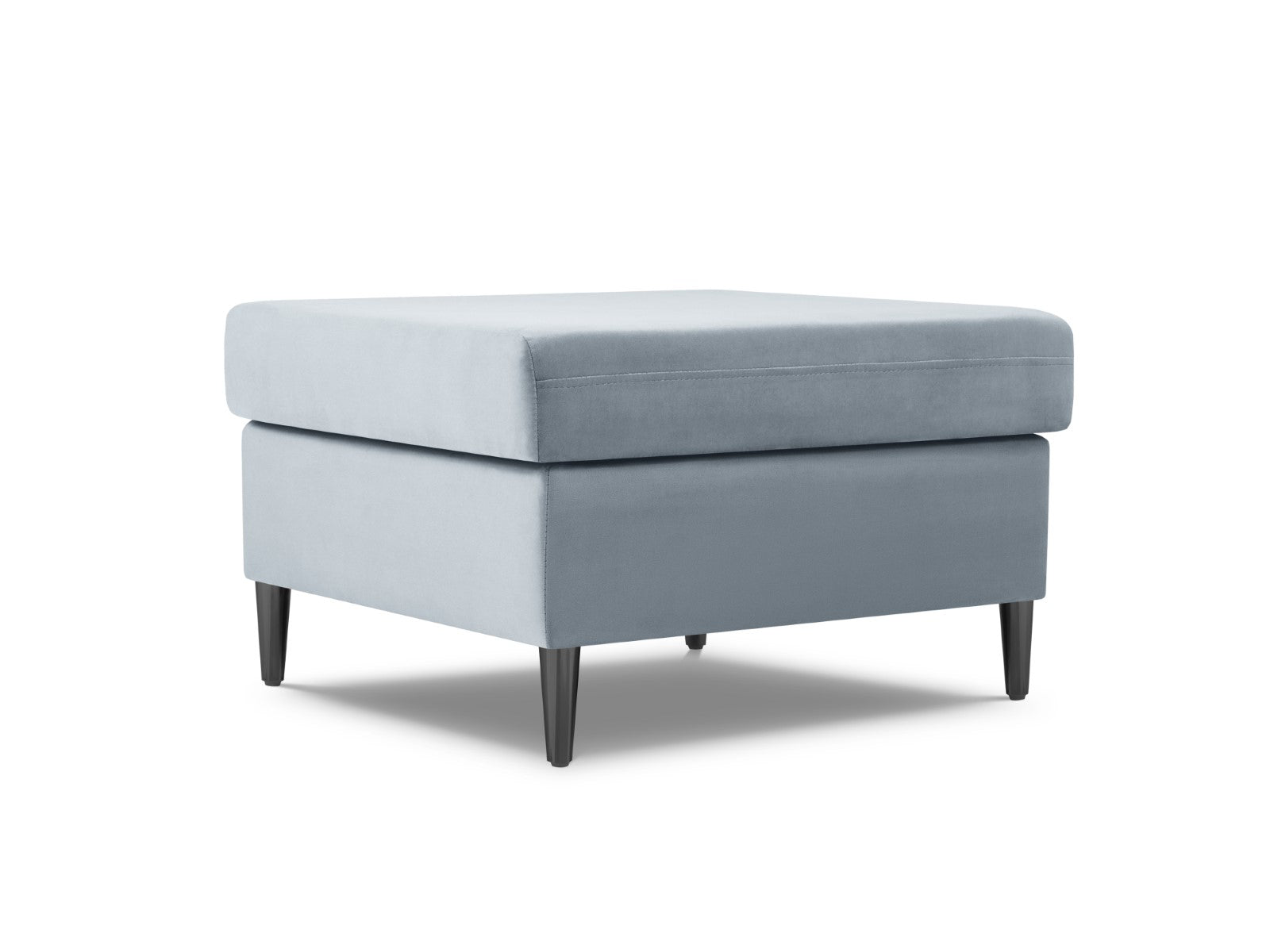 Cosmopolitan Design Poef Kyoto flueel, lichtblauw - 70x70x45cm