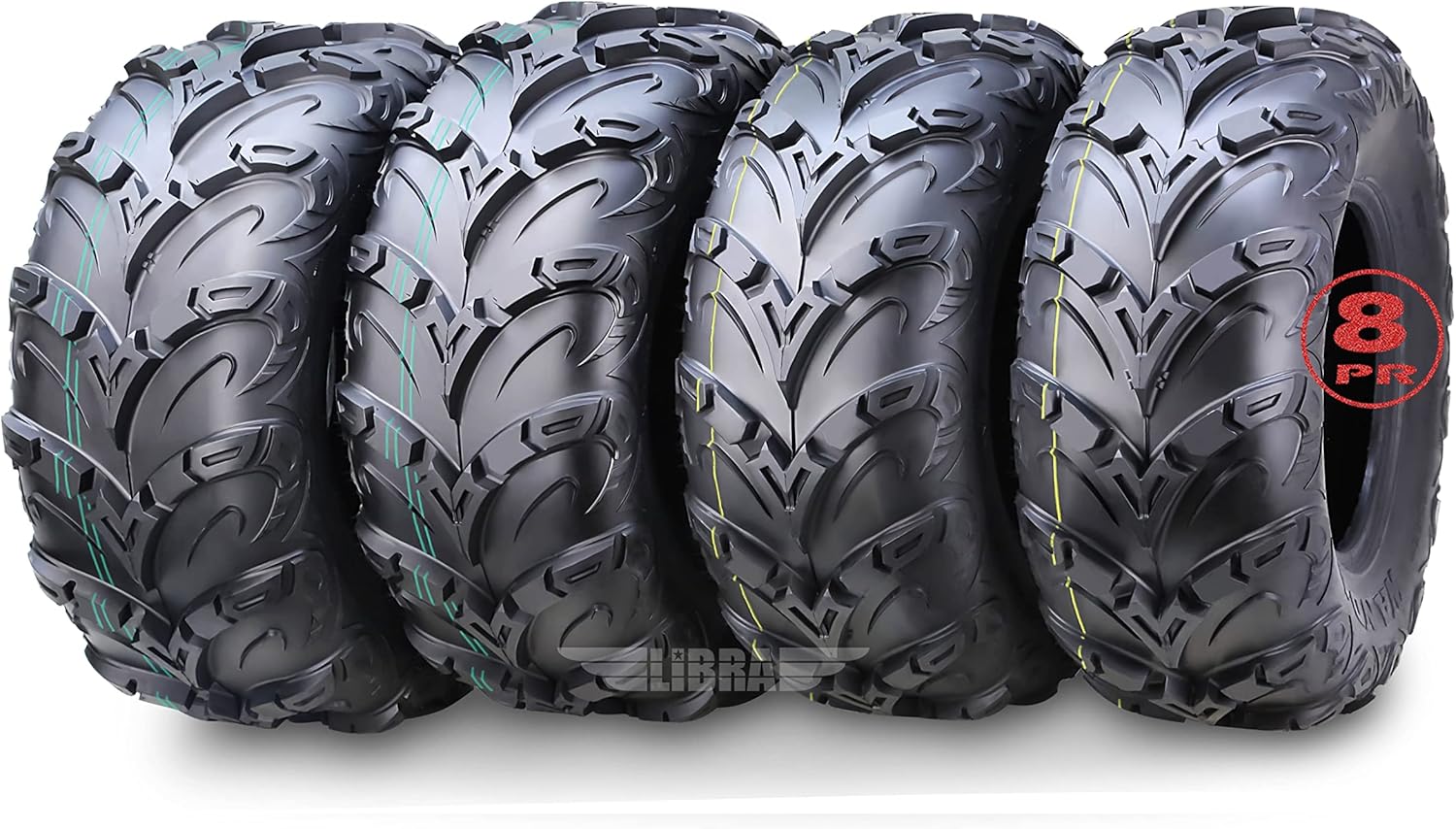 WANDA Set 4 Premium 8PR ATV UTV Tires 24X8-12 24x8x12 Front & 24x10-12 24x10x12 Rear