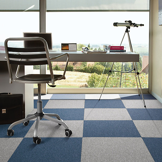 Dalle moquette bouclée - Bleu - Paquet de 5 m²