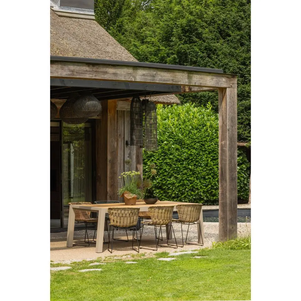 WOOOD Wings Tuinstoelen - Kunststof/Metaal - Naturel - Set van 2