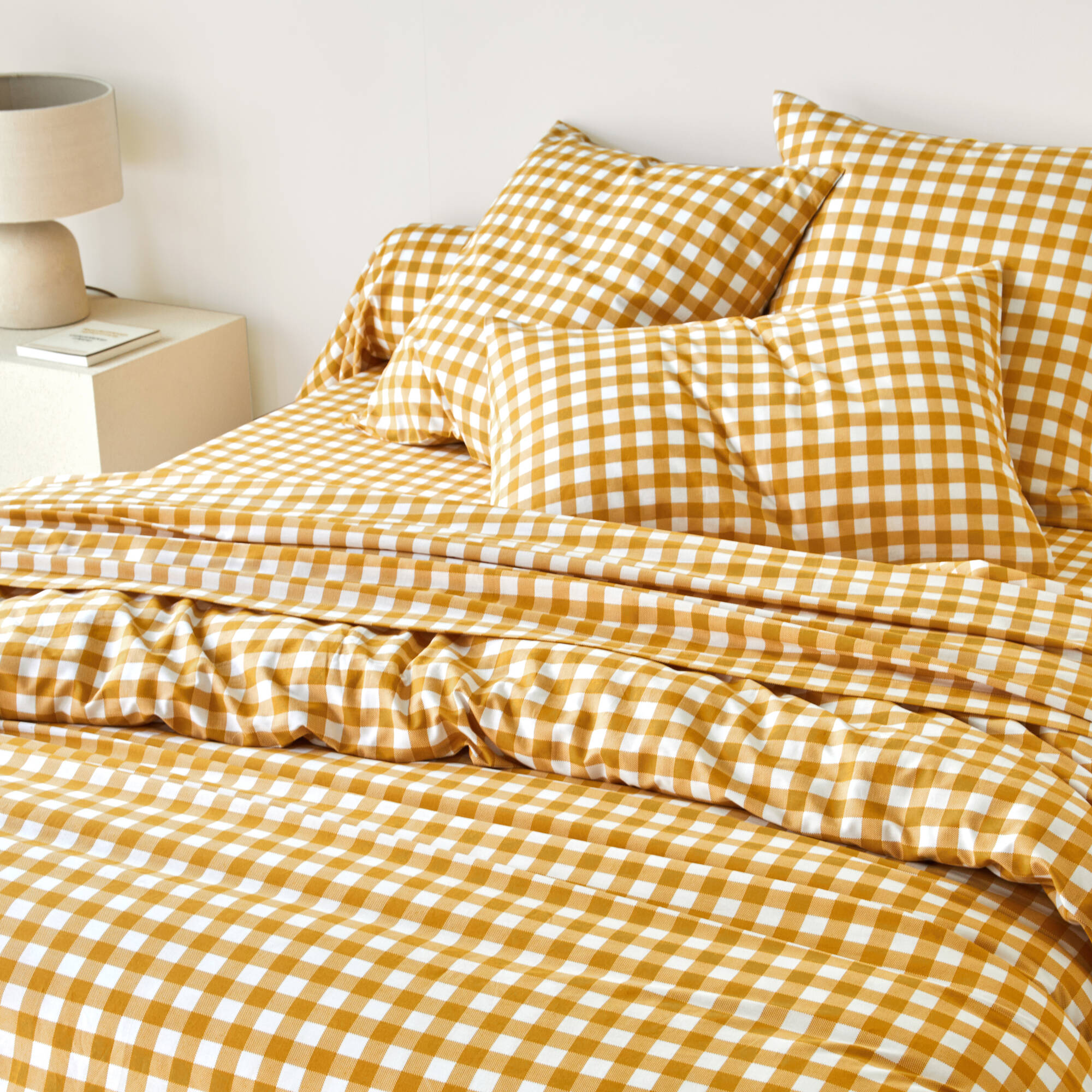 Linge de lit Lou imprimé carreaux - en coton