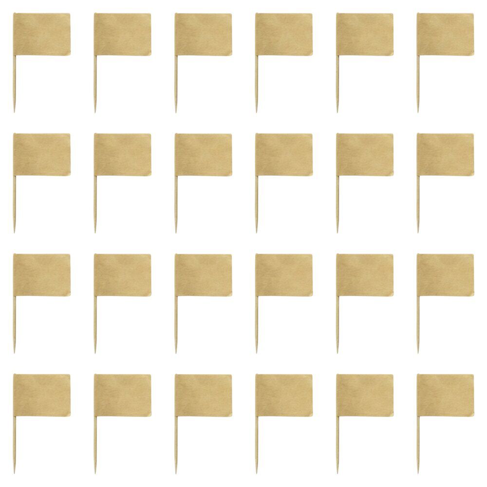 Pique apéritif bambou x24 avec étiquettes latérales H6,5cm