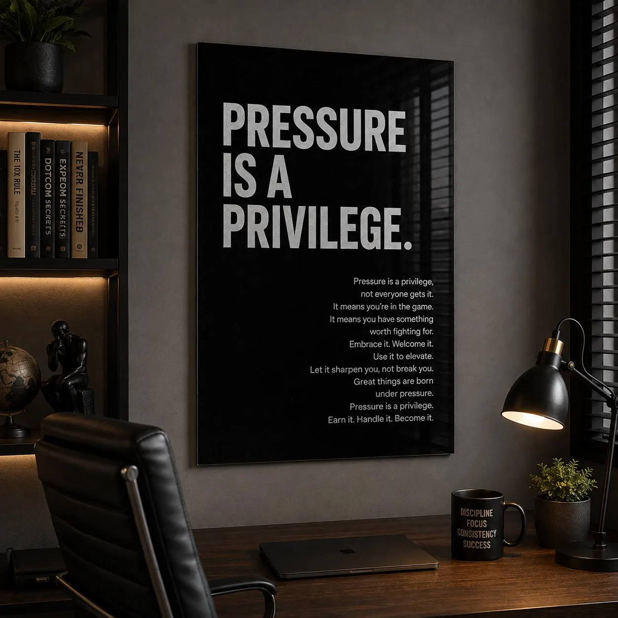 Pressure Is A Privilege, Pressure Sign, Acrylic Wall Art, Motivational Sign, Home Gym Sign, Office Sign, Business Office Sign, Office Decor