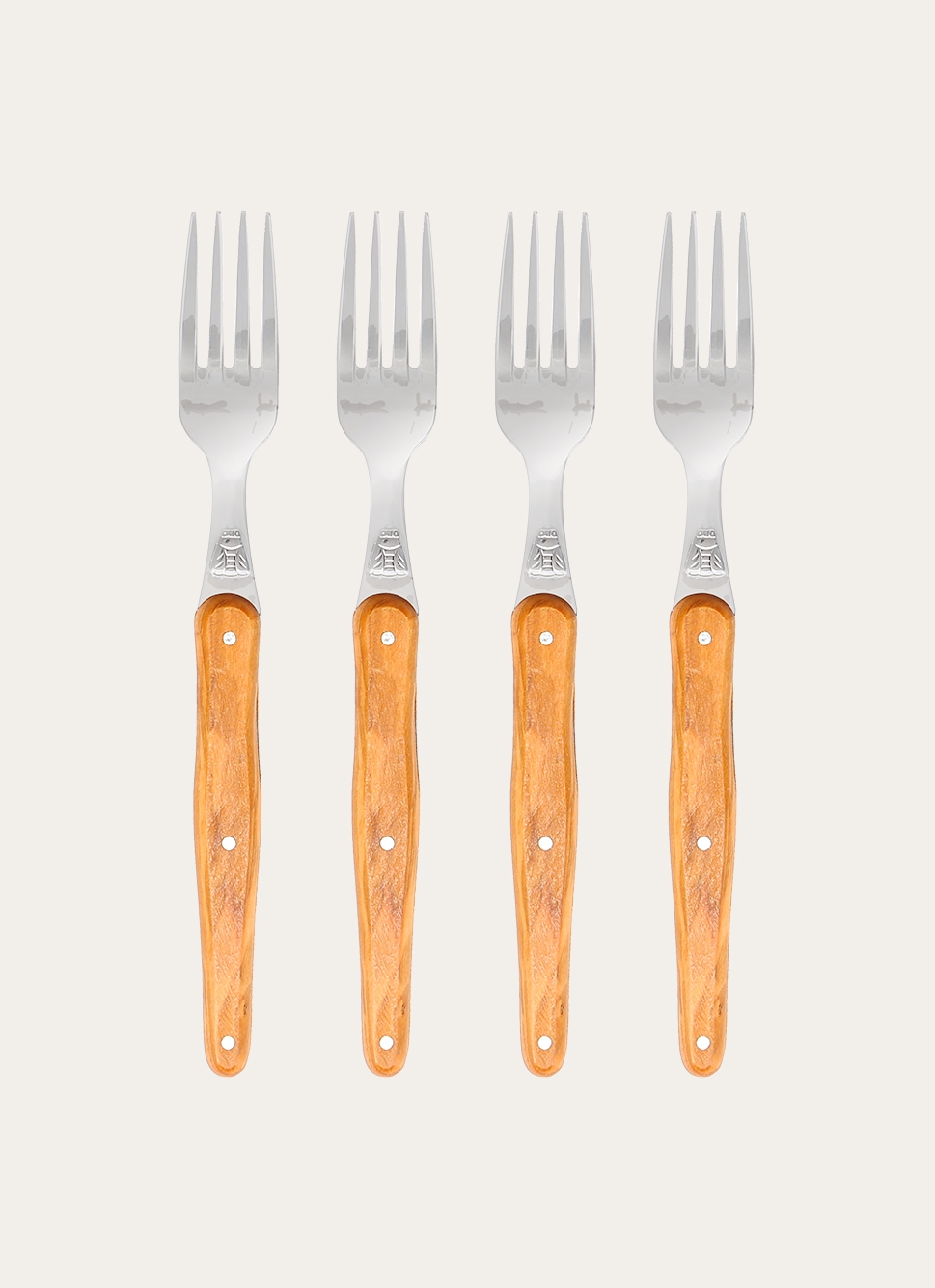 COFFRET SET DE 4 FOURCHETTES BOIS D'OLIVIER BOIS