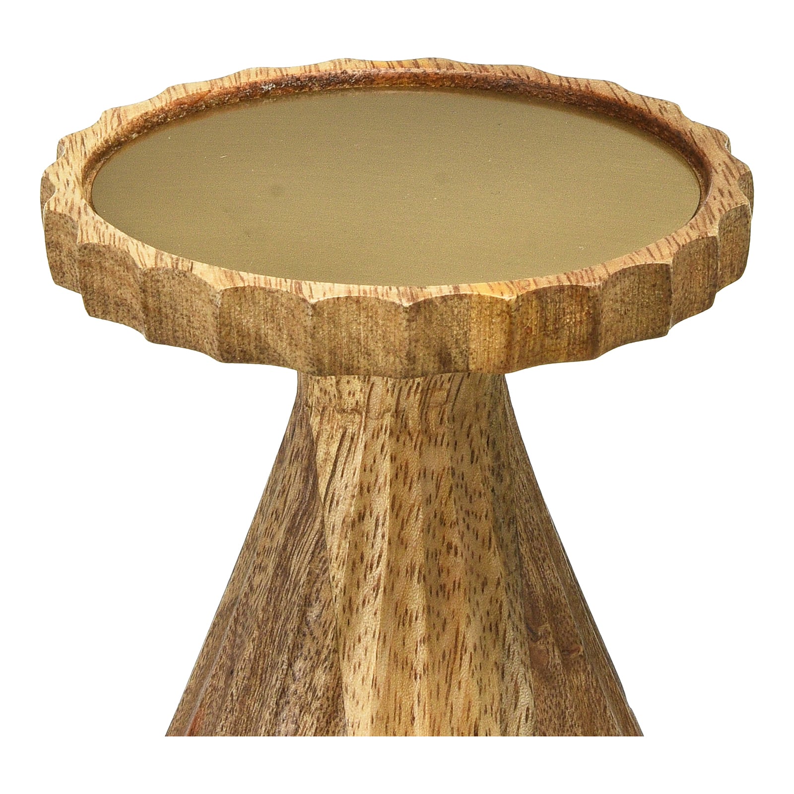 Stumpenkerzenhalter Cone Braun, ⌀ 9 cm, H 120 mm