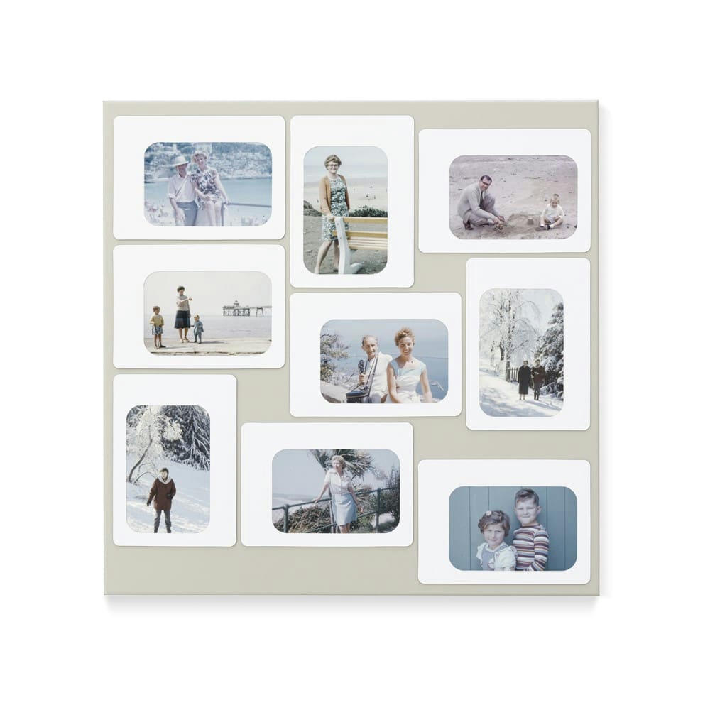 M9 - Pèle mèle magnétique gris ficelle 45x45cm