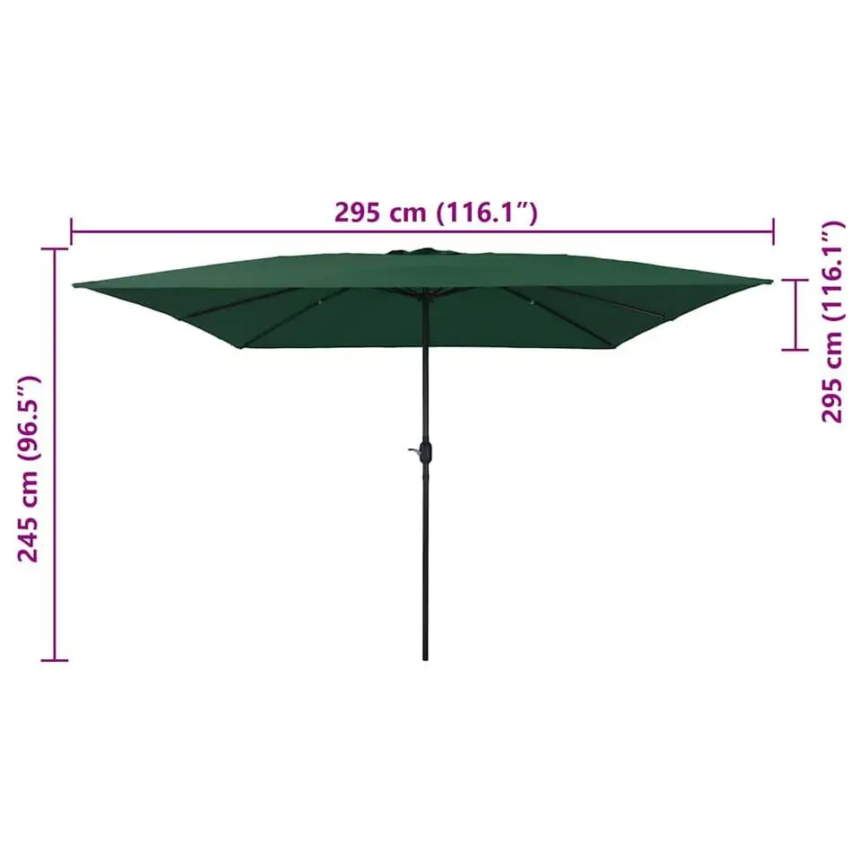 vidaXL - Tuinparasol - Groen - Polyester