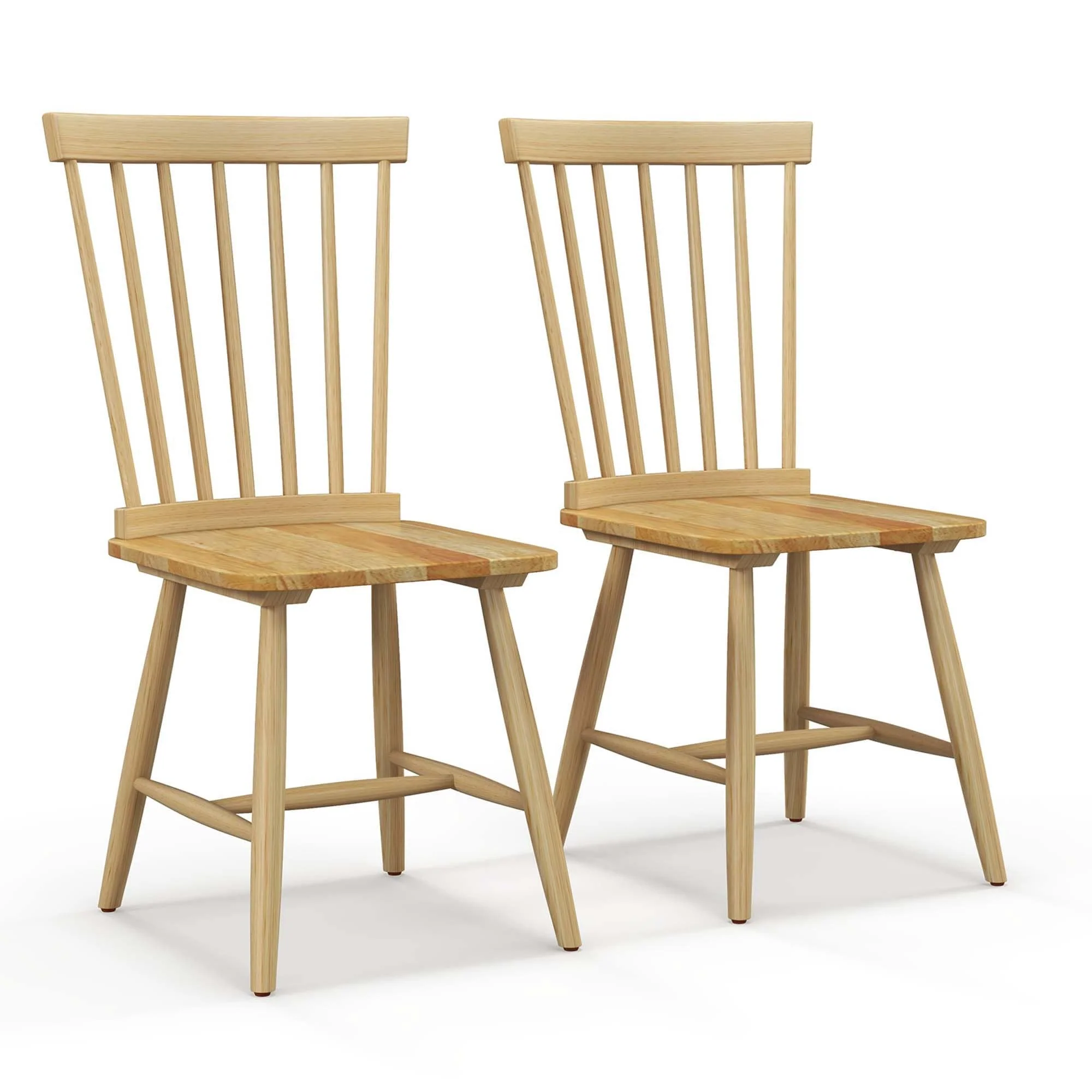 Costway Windsor Dining Chairs Set of 2 Armless Spindle Back Solid - See Details