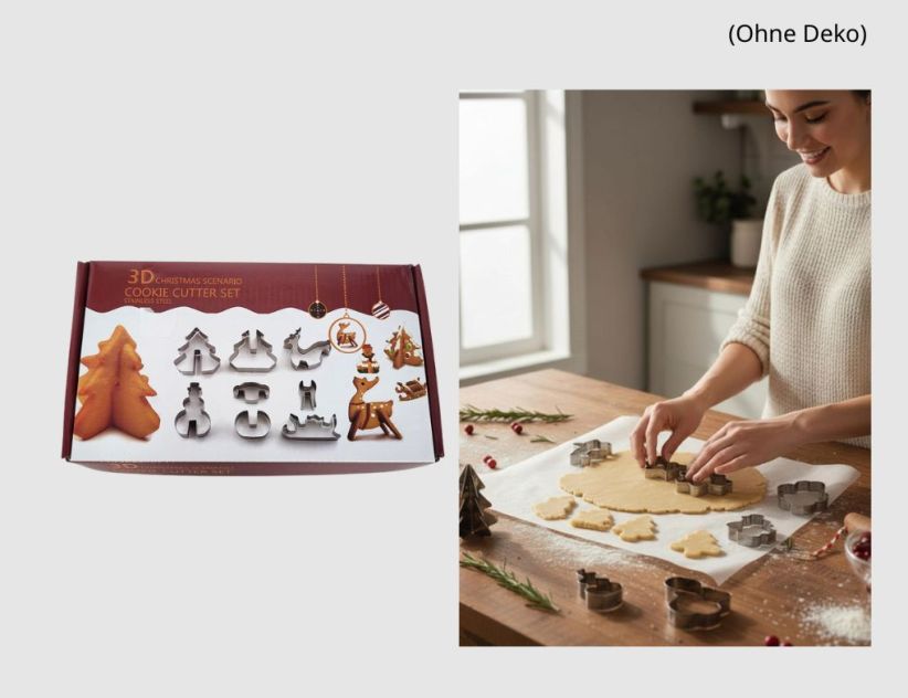 Ausstechförmchen Weihnachten 3D Edelstahl