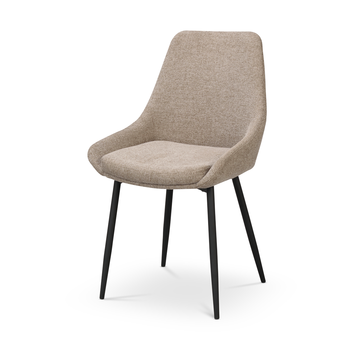 Rowico Home Sierra Eetkamerstoel Donker Beige - Zwarte Poten