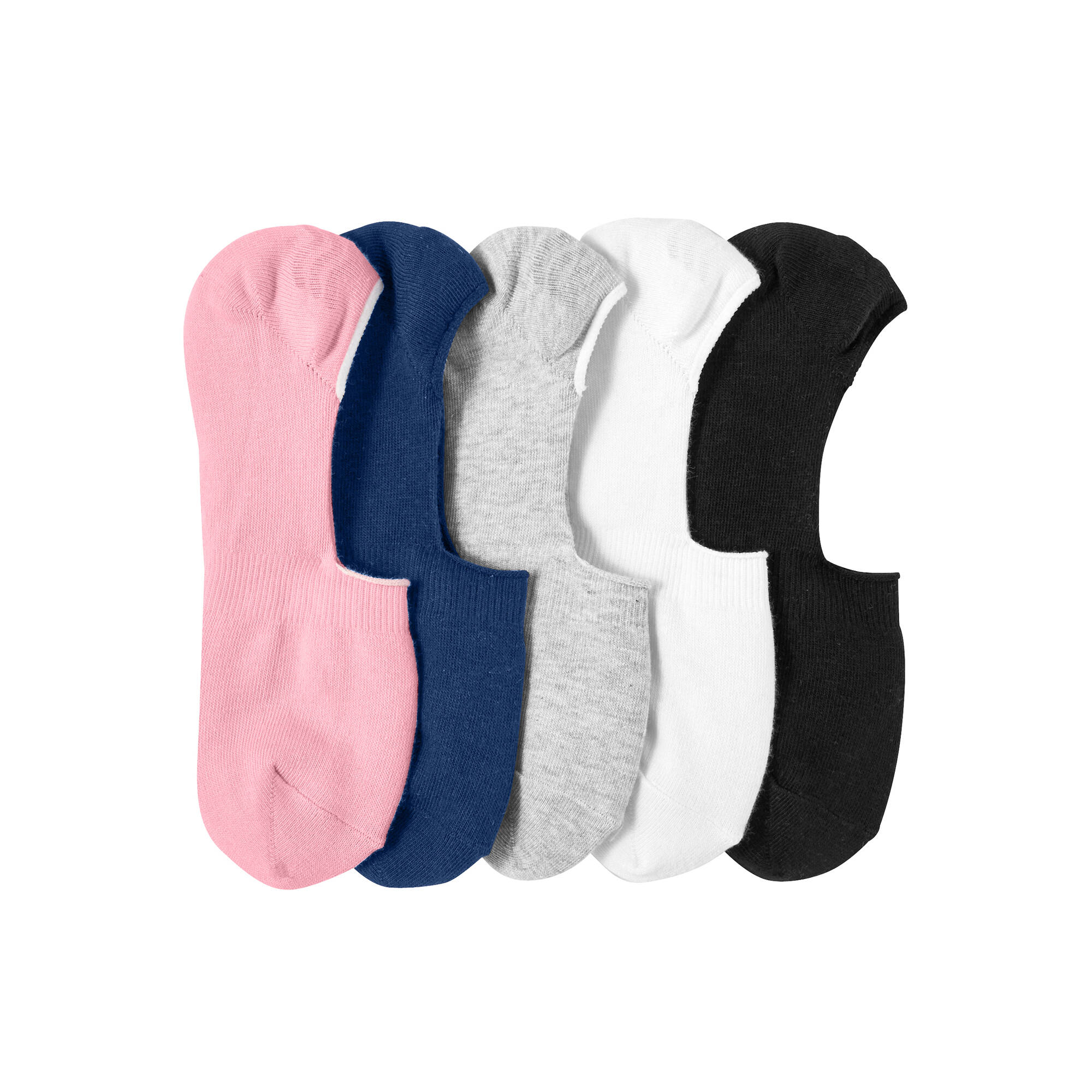 Chaussettes invisibles coton fantaisie - lot de 5