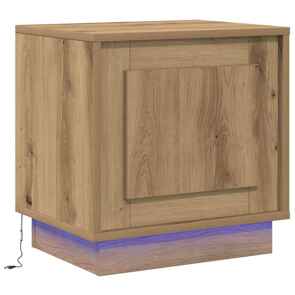 Szafka Nocna Brąz Komoda Stolik Półka Nocna Do Sypialni 44 x 34.5 x 45 cm