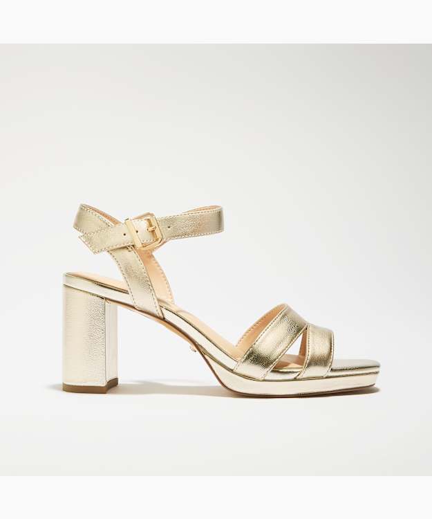 Manifesting Gold - Block Heel Sandals