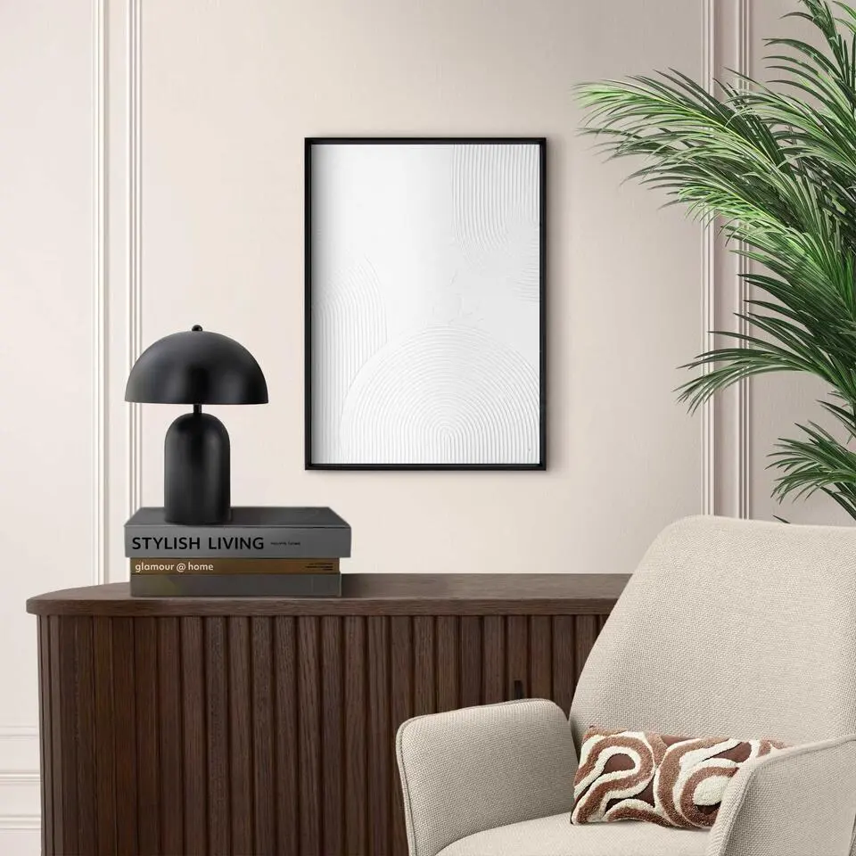 Schilderij Relief Art Reli?f bogen - 40 x 30 - Wit