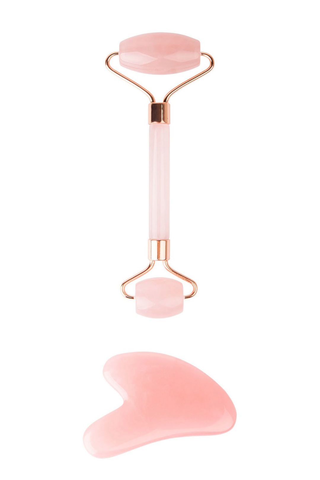 Brushworks Rose Resin Roller & Gua Sha