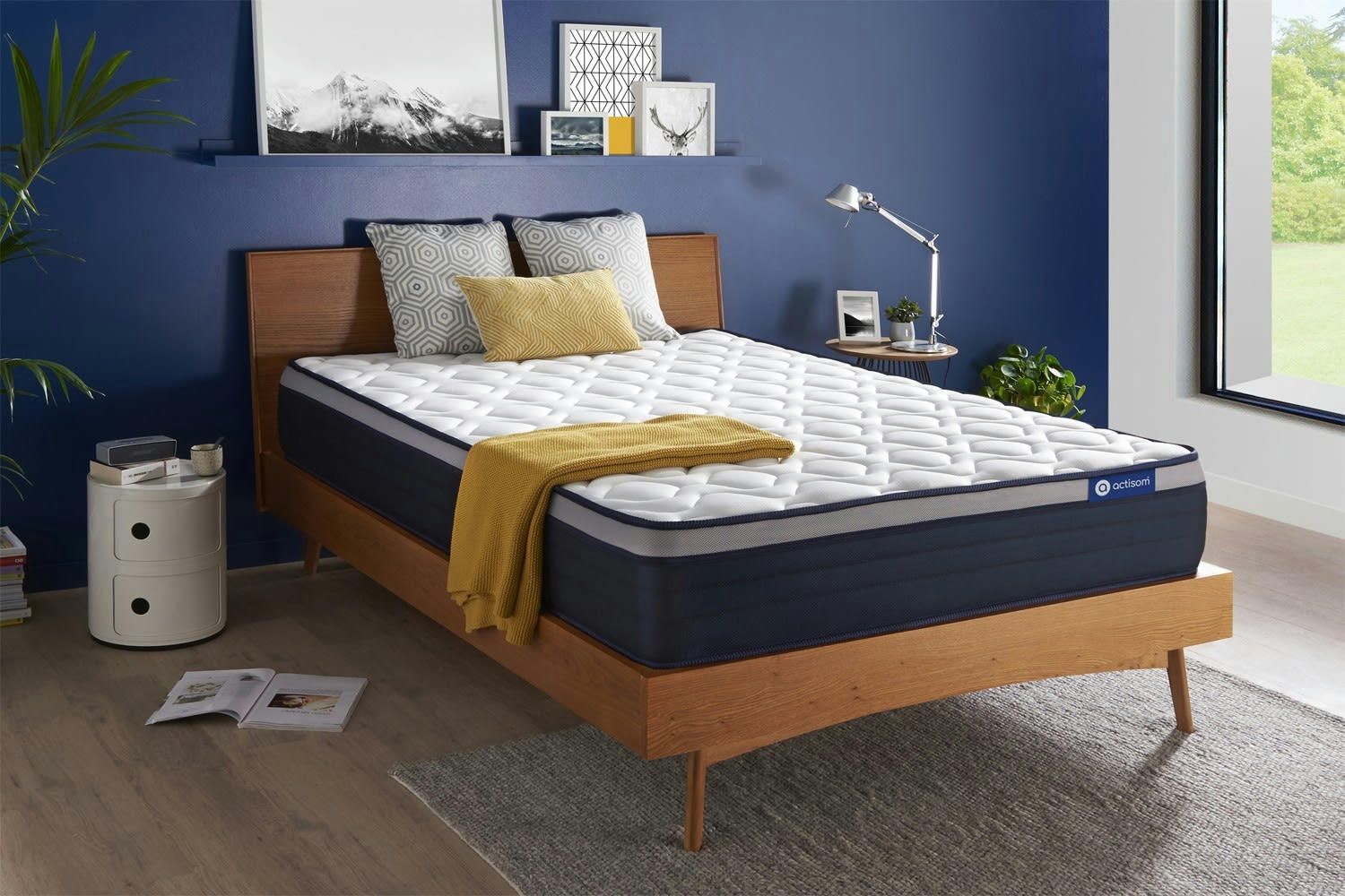 ACTIFLEX MAX - Matelas 200x200 cm Ressorts ensachés et mémoire de forme
