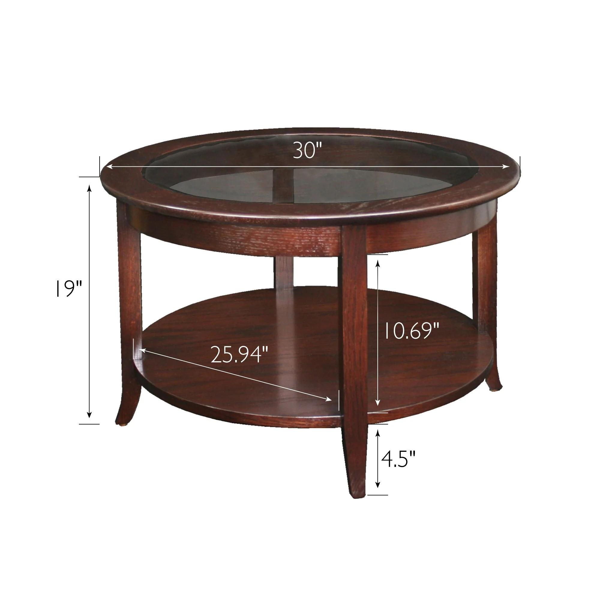 Copper Grove Halesia Chocolate Bronze Round Coffee Table
