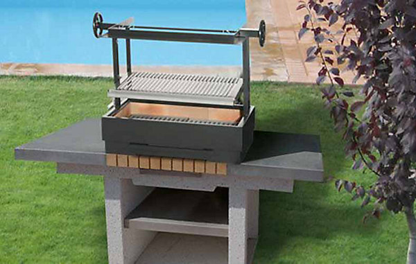 ESCALOR Barbecue inox ES JARDIN charbon de bois