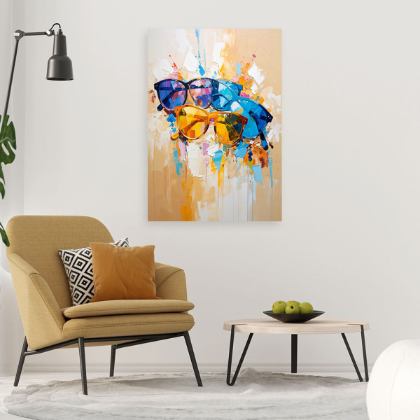 Feeby Obraz młodzieżowy na ścianę, Okulary przeciwsłoneczne 40x60