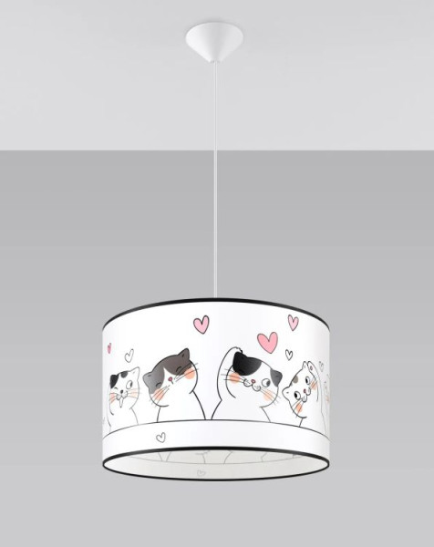 Lampa wisząca CAT 40 biała