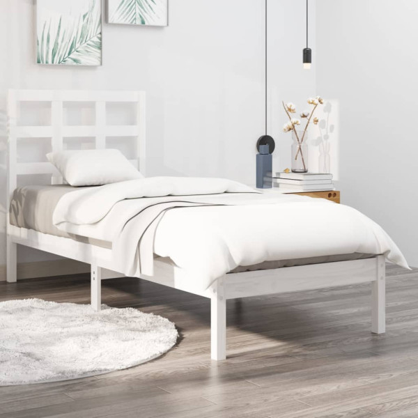 Łóżko Drewniane Rama Łóżka Sofa Biała Do Sypialni Pokoju 75x190 cm