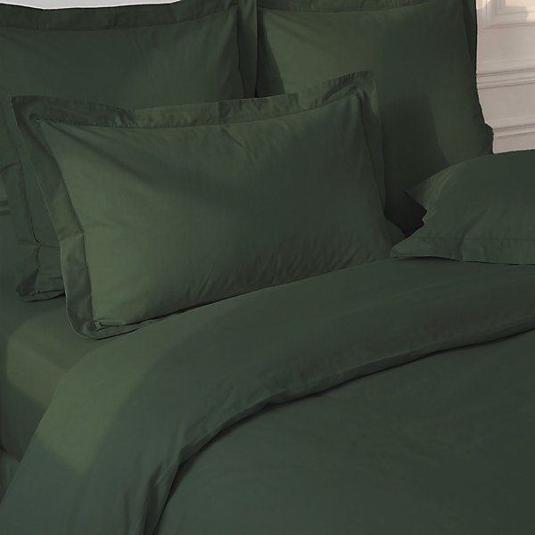 Lot de 2 taies d'oreiller en percale de coton Eucalyptus 50x70 cm SOFT PERCALE
