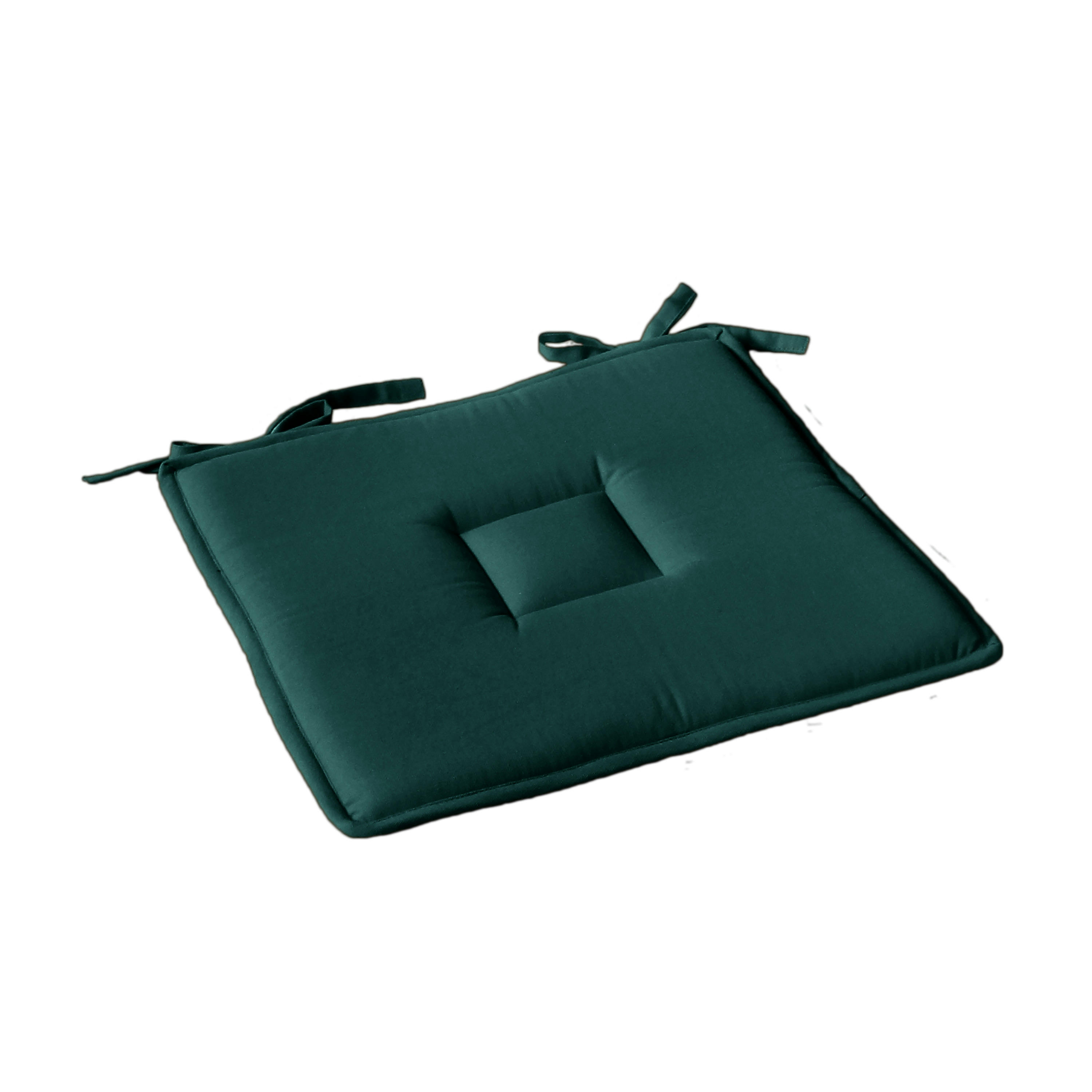 - Galette Plate en coton Vert foncé 40x40cm