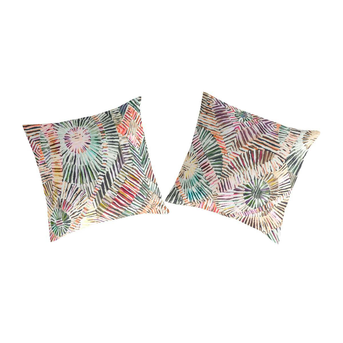 CULTURE TO - 2 taies d'oreiller en coton bicolore 65x65