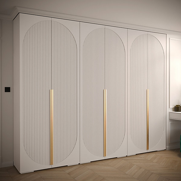 Armoire Manhattan Ryfel 5 a portes battantes H. 236,7 x L. 300 x P. 47, 6 portes
