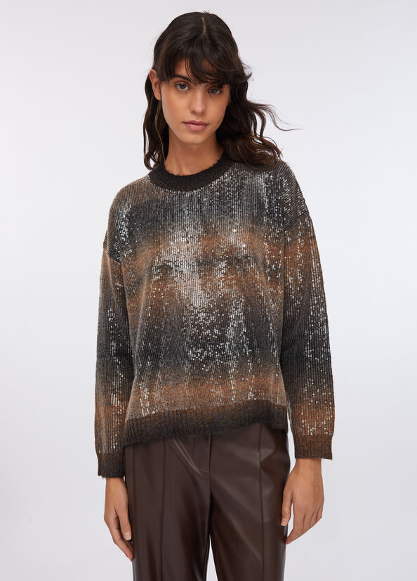 Maglia con paillettes