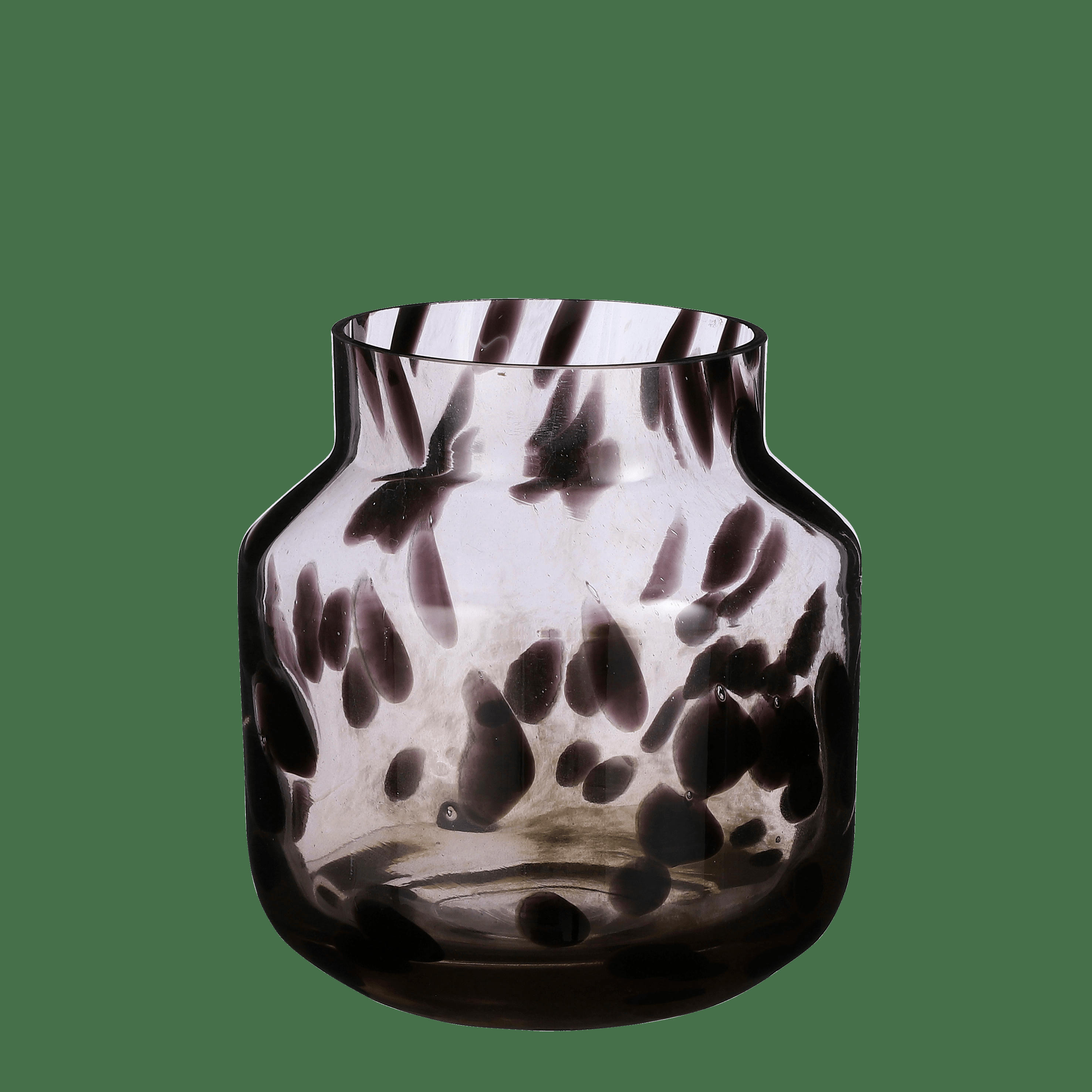 PANTERA - Vase en verre recyclé marron H22,5