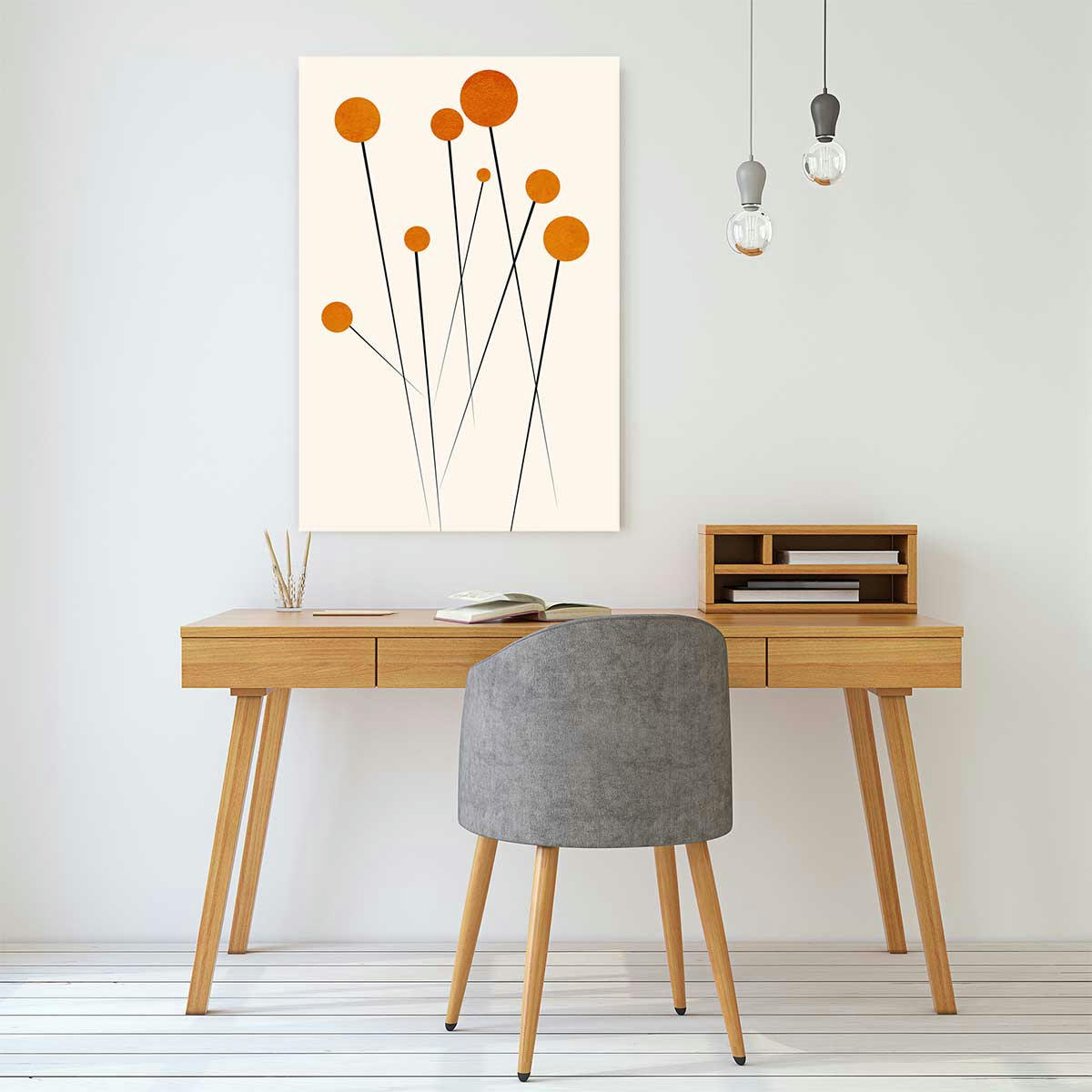 - Tableau fleurs Waterflower dancing imprimé sur toile 30x45cm