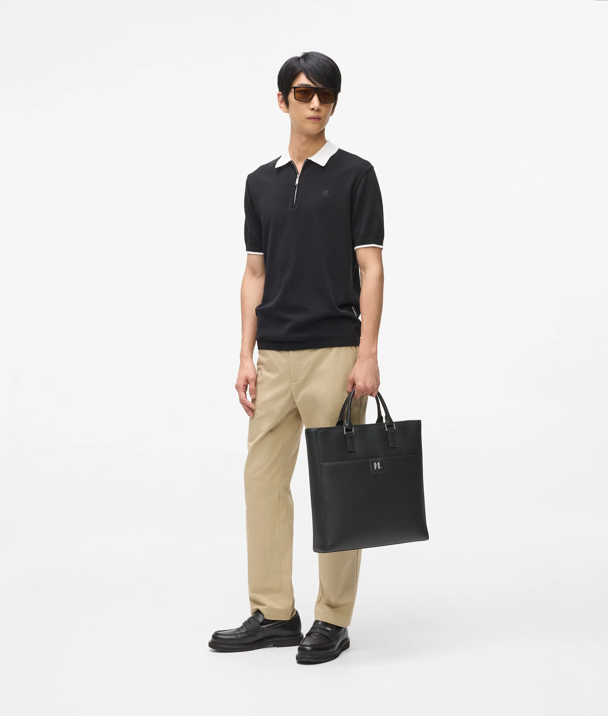 Tote bag en cuir K/Monogram
