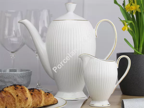 Garnitur do kawy na 12 osób (39 el.) Chodzież - Dalia 3612 Złota Linia