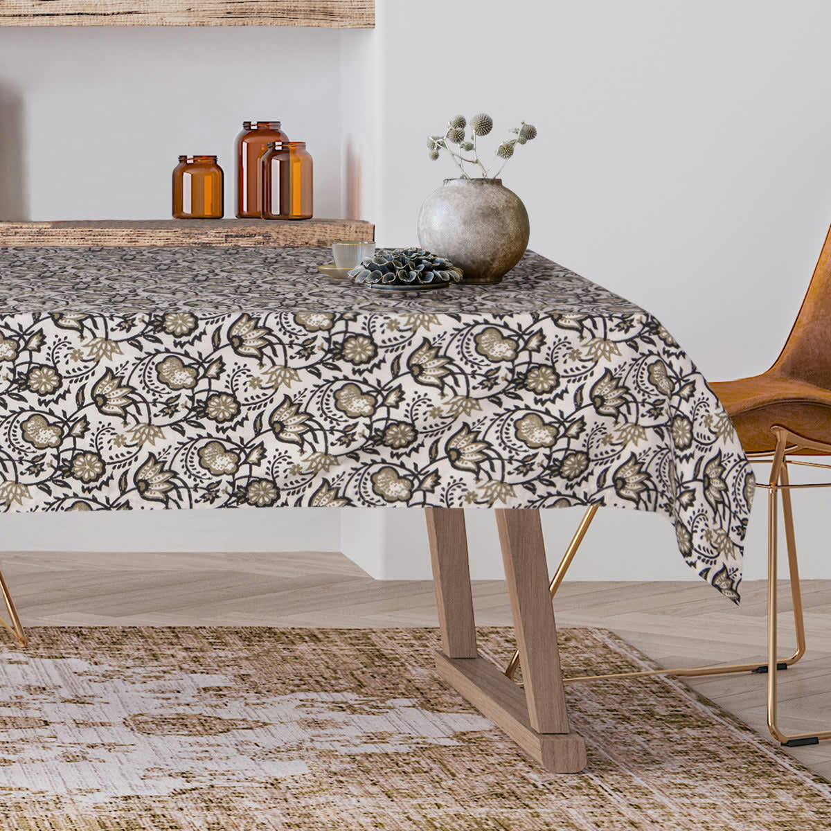 CARMA - Nappe coton  150x300 taupe