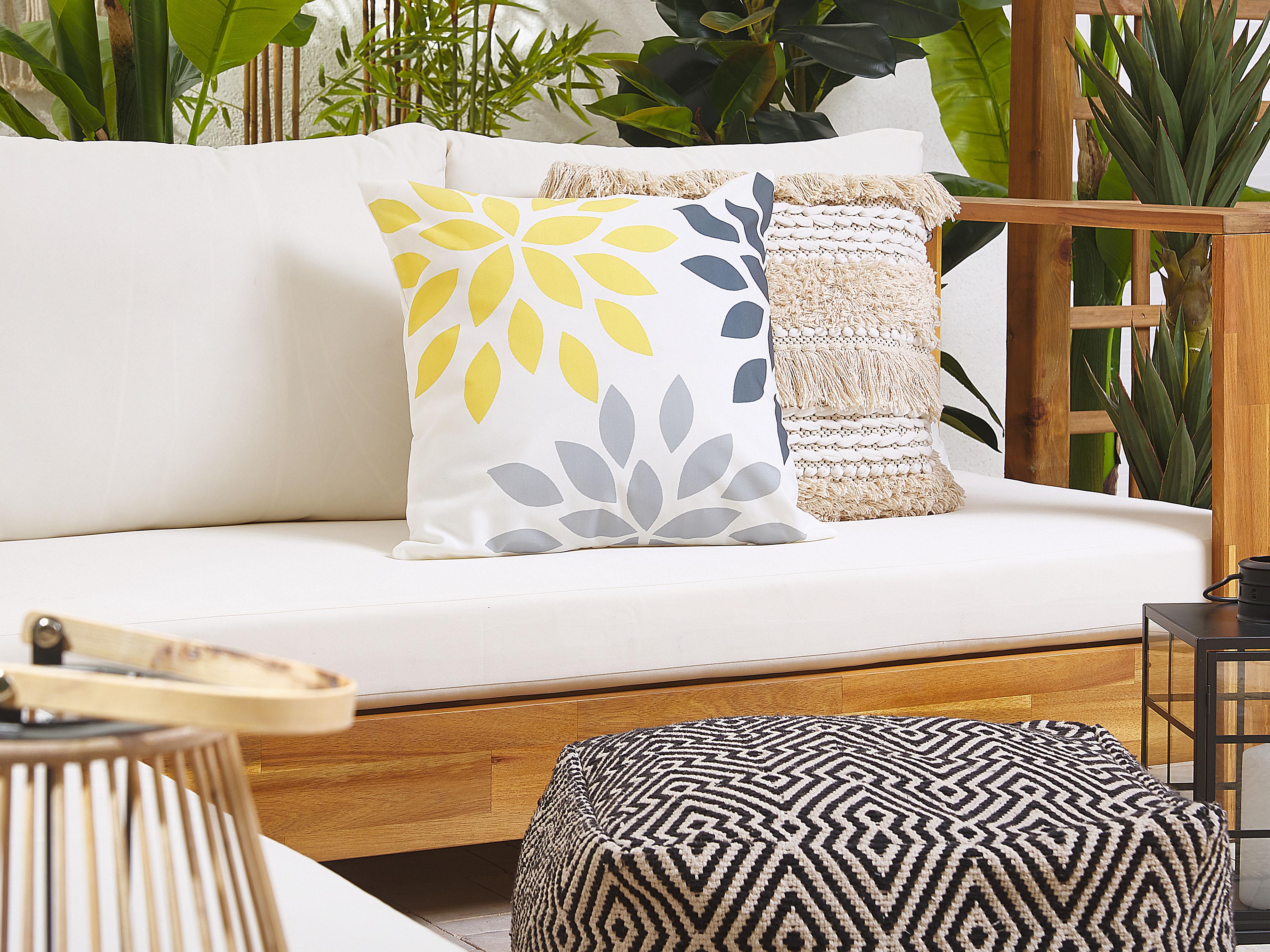Set of 2 Outdoor Cushions RIALE Floral Pattern 45 x 45 cm Multicolour