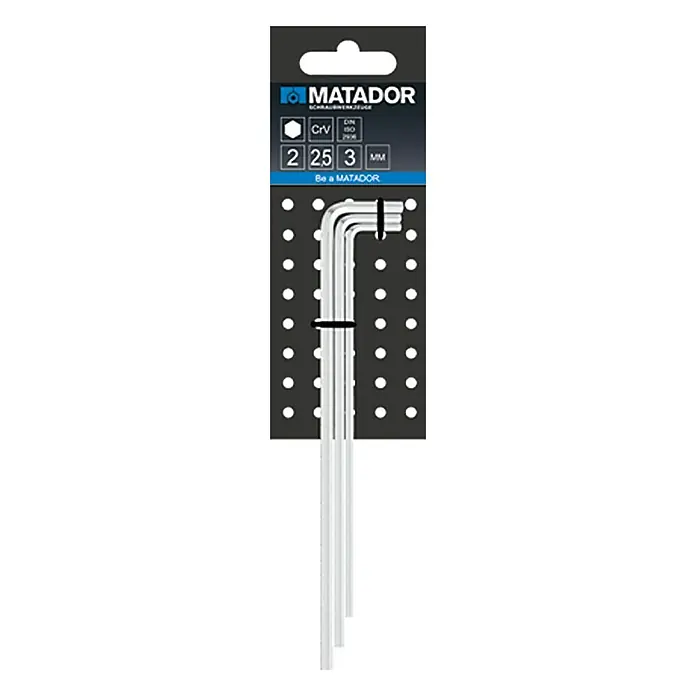 UNBRAKONØKKEL MATADOR 3-DELER 2/2,5/3MM