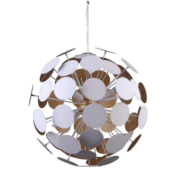 Lampa wisząca biało-złota Mailone 6xE14x40W wym: 120x50x50 cm Italux