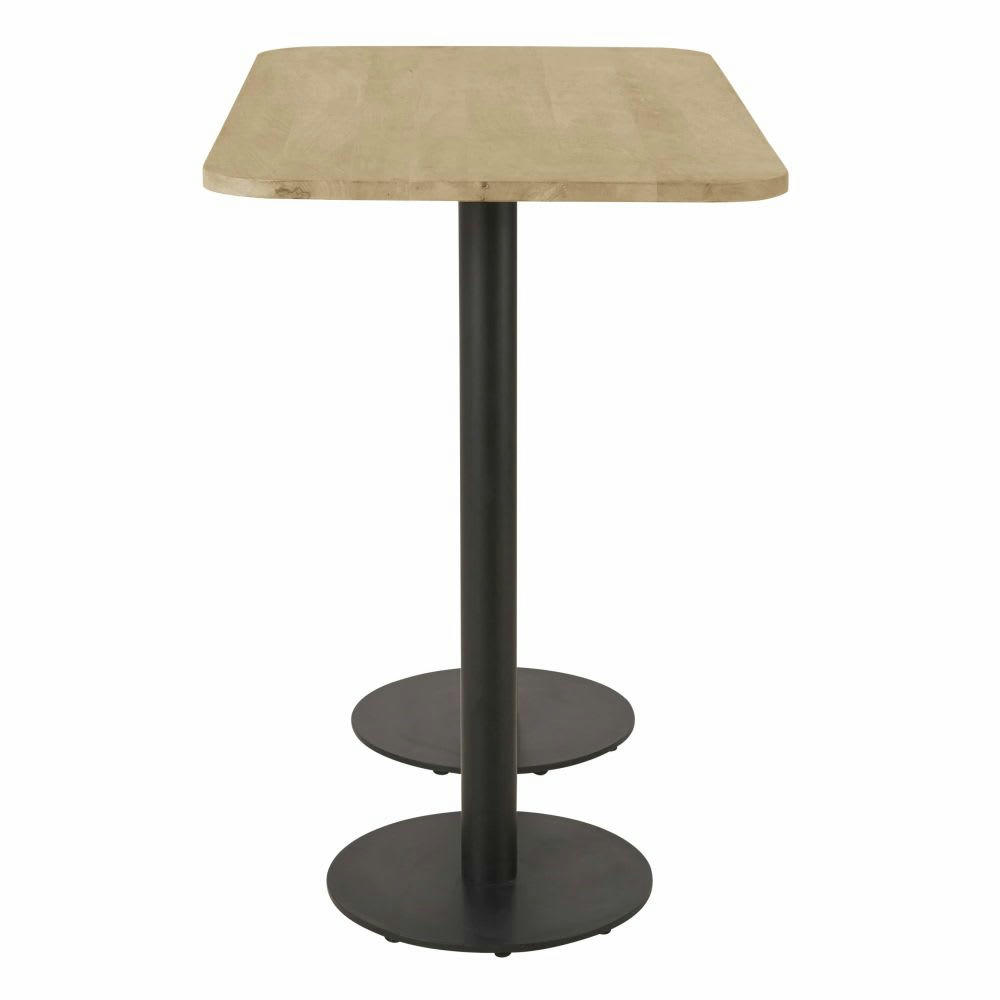 Element Business - Plateau de table professionnel rectangulaire en manguier beige 4 personnes L120