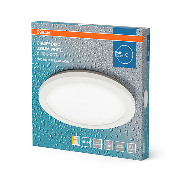 OSRAM Applique ORBIS Disc 30cm 22W Click CCT IP44