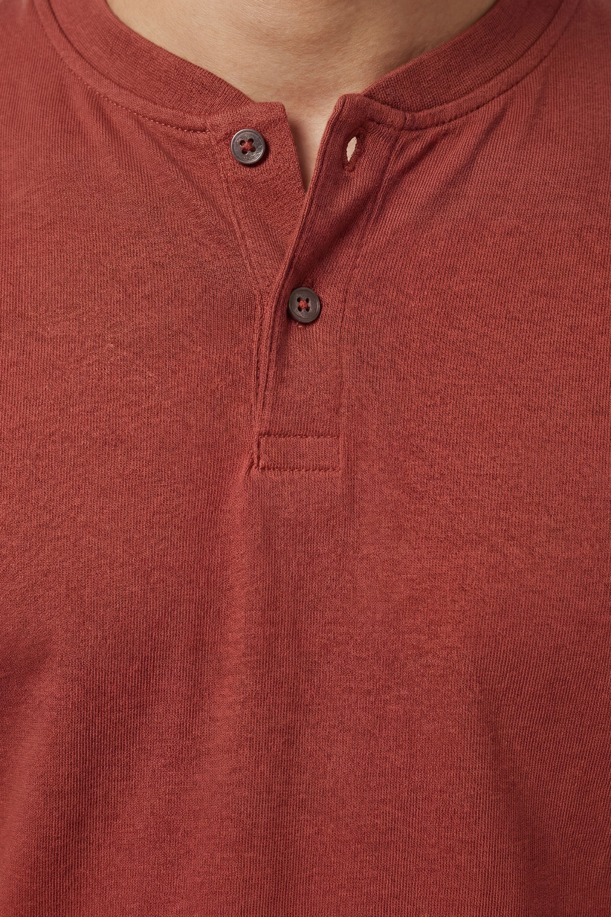 Burton Burnt Brown Grandad Neck T-Shirt