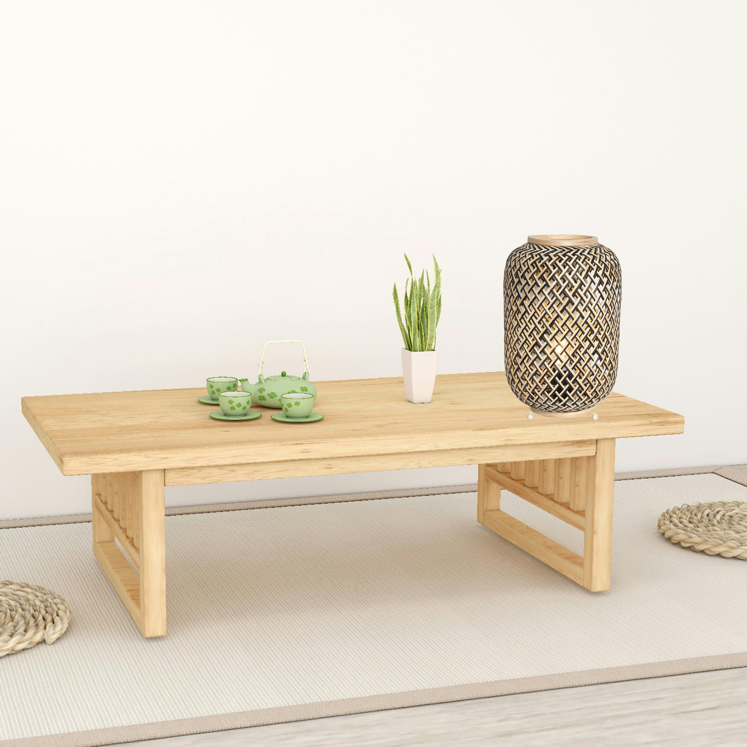 CAGE - Lampe de table en bamboo naturel