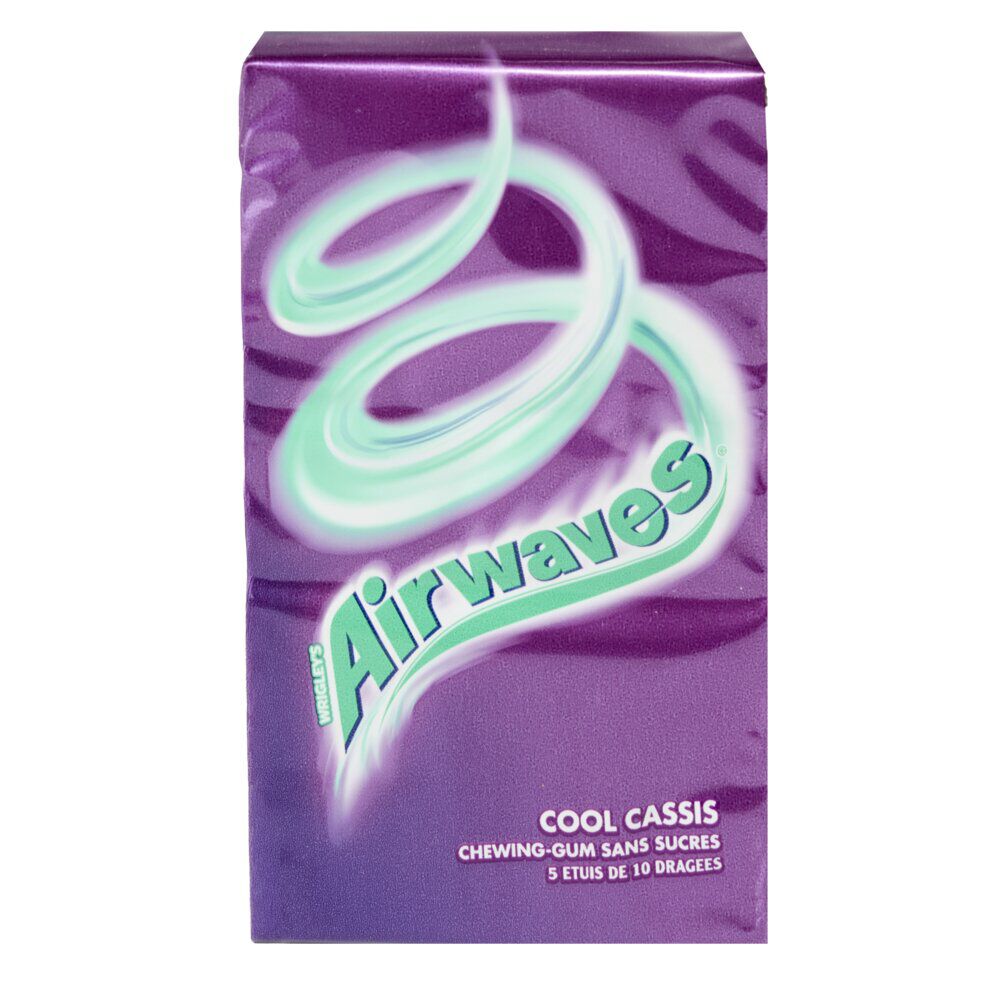 Chewing-gum Airwaves cassis 5 étuis de 10 dragées