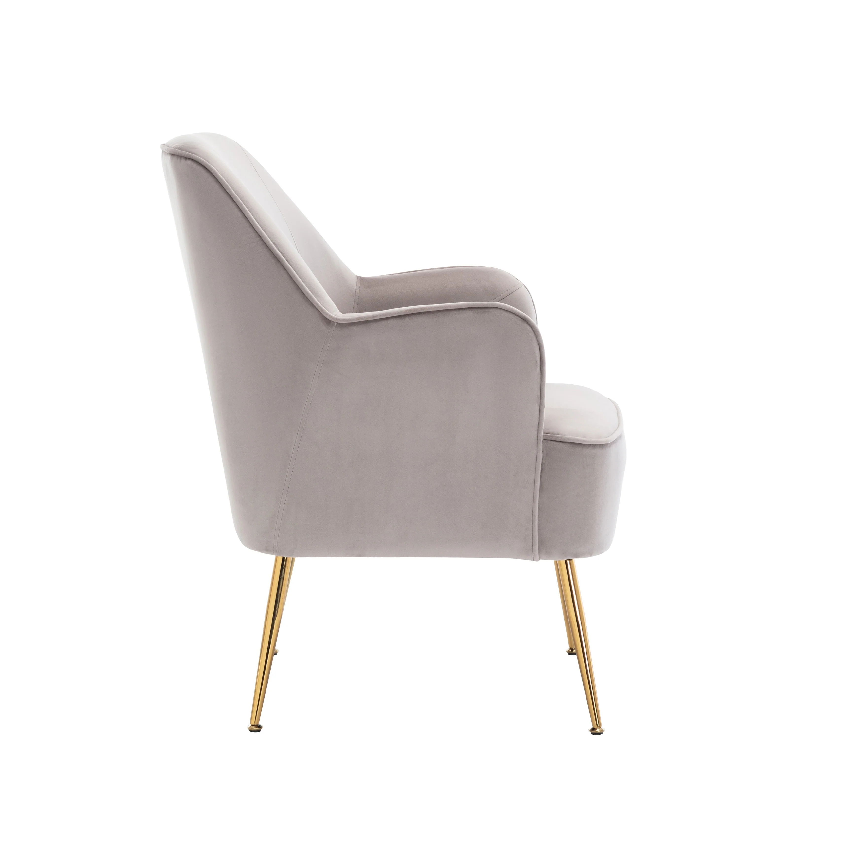 Porthos Home Adora Velvet Upholstered Accent Chair with Gold Chrome Legs