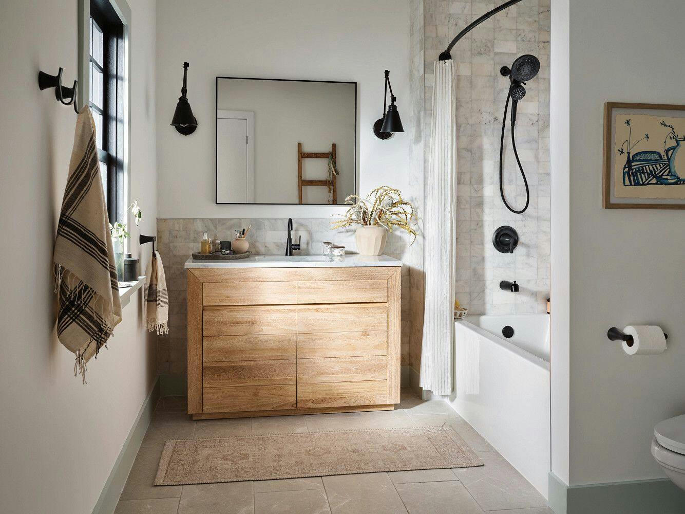 Moen Posi-Temp Tub/Shower with Magnetix, Matte Black