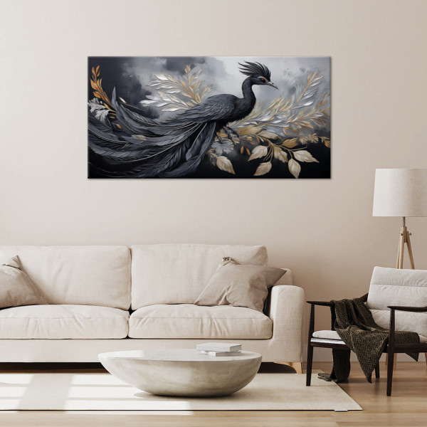 Feeby Obraz na płótnie, Paw Ptaki Zwierzęta Glamour 120x60