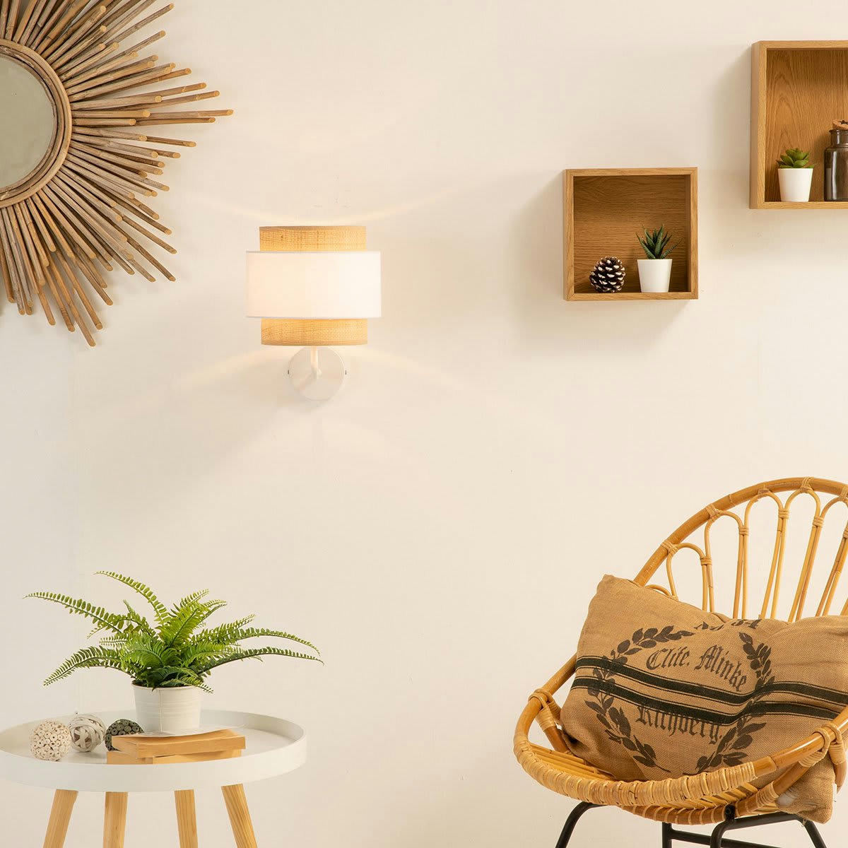 ART - Applique murale en métal naturel